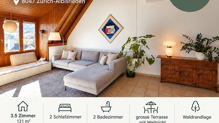 3½ room apartment in Zürich - Kreis 9 Albisrieden, furnished, temporary